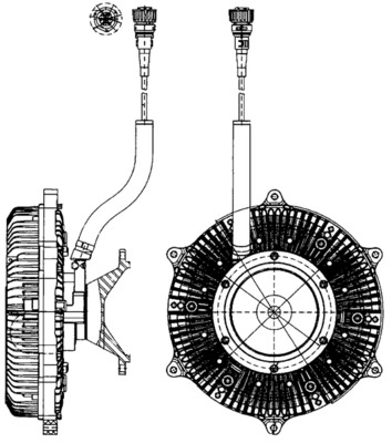 Cupla ventilator radiator (numar pini: 6) potrivit MERCEDES ACTROS MP4 / MP5, ANTOS, AROCS, ATEGO 3, ECONIC 2; SETRA 400 OM471.900-OM936.974 dupa 2011 [2]