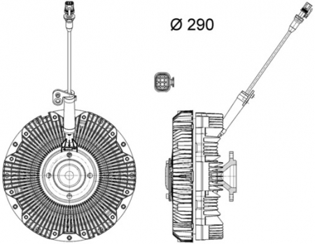 Cupla ventilator radiator potrivit MAN TGA, TGS I, TGX I D2066LF06-D3876LF02 dupa 2004 [3]
