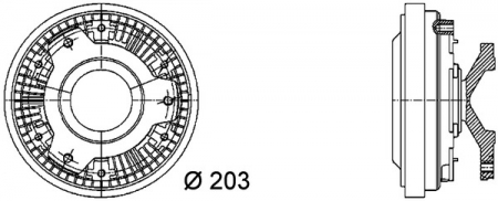 Cupla ventilator radiator potrivit MERCEDES ACTROS, MK, NG, SK OM401.972-OM541.946 1985-2002 [1]