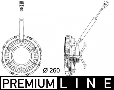 Cupla ventilator radiator potrivit MERCEDES AXOR, AXOR 2 OM457.937-OM902.931 01.02- [2]