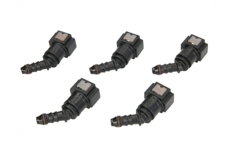 Cuplaj furtun combustibil (unghi, 45°, diametru: 7,89mm, ID 6; 6mm x 8mm, pret pentru 5 buc.) [1]