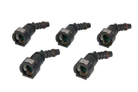 Furtun combustibil - Cuplaj furtun combustibil (unghi, 45°, diametru: 9,89mm, ID 8; 8mm x 10mm, pret pentru 5 buc.)