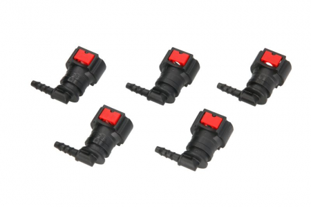 Cuplaj furtun combustibil (unghi, diametru: 9,49mm, ID 4; 4mm x 6mm, pret pentru 5 buc.) [1]
