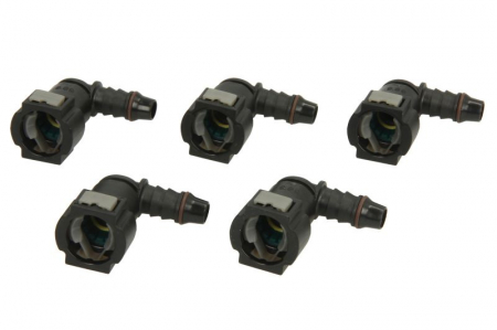 Furtun combustibil - Cuplaj furtun combustibil (unghi, diametru: 9,89mm, ID 8; 8mm x 10mm, pret pentru 5 buc.)