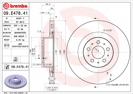 Disc frana Fata Dreapta/Stanga potrivit TESLA MODEL Y Electric 03.19- [2]