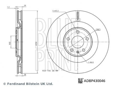 Disc frana Spate Dreapta/Stanga potrivit AUDI A6 ALLROAD C8, A6 C8, A7, A8 D5, E-TRON, Q7, Q8; VW TOUAREG 2.0-Electric 01.15- [3]