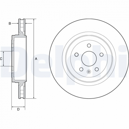 Disc frana Spate Dreapta/Stanga potrivit TESLA MODEL S Electric 09.12- [2]