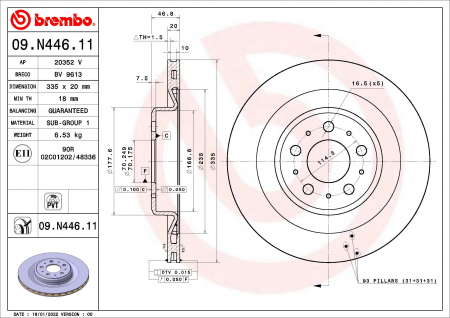 Disc frana Spate Dreapta/Stanga potrivit TESLA MODEL Y Electric 11.21- [2]