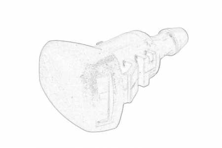 Caroserie - Diuza spalare parbriz fata potrivit HYUNDAI ELANTRA VI, i20 I PB, i20 II GB, i30 GD, ix20, ix35/TUCSON, ix35/TUCSON LM, TUCSON TL; KIA CARENS IV, NIRO I DE, OPTIMA, OPTIMA JF, SOUL I AM 08.08-