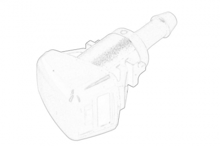 Spalator faruri - Diuza spalator parbriz Fata Dreapta/Stanga (negru) potrivit JEEP COMPASS, PATRIOT 08.06-