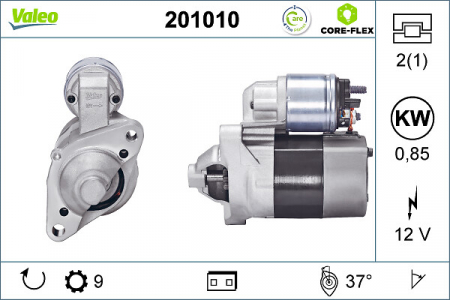 Electromotor (12V, 0,85kW) potrivit DACIA LOGAN, LOGAN II, LOGAN MCV II, SANDERO, SANDERO II; NISSAN KUBISTAR; RENAULT CLIO I, CLIO II, CLIO II/HATCHBACK, CLIO III 1.0ALK-2.5 01.96- [0]