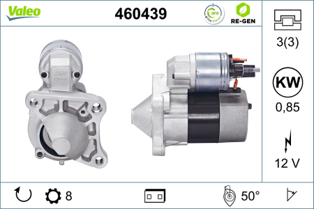 Electromotor potrivit DACIA DOKKER, DOKKER/MINIVAN, DUSTER, DUSTER/SUV, LODGY, LOGAN, LOGAN EXPRESS, LOGAN II, LOGAN MCV, LOGAN MCV II, SANDERO 1.4-2.0 dupa 1998 (12V, 0, 85kW, reconditionat) [2]