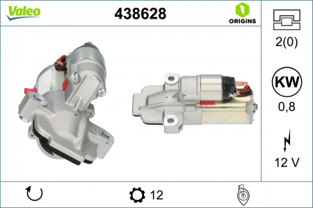 Electromotor potrivit FORD FIESTA VII, FOCUS IV, PUMA 1.0/1.0H/1.5 dupa 2018 - (12V, 0,8kW) [2]