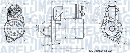 Alternatoare Electromotoare - Electromotor potrivit MERCEDES A (W168), A (W169), B SPORTS TOURER (W245), VANEO (414) 1.4-2.1 1997-2012 - (12V, 0,8kW)