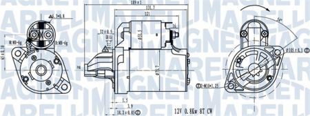 Alternatoare Electromotoare - Electromotor potrivit HYUNDAI ACCENT II, ACCENT III, COUPE II, ELANTRA III, I10 I, I20 I, I20 II, MATRIX; KIA CERATO I, JOICE, RIO II, RIO III 1.2-2.0 dupa 2000 - (12V, 0,9kW)