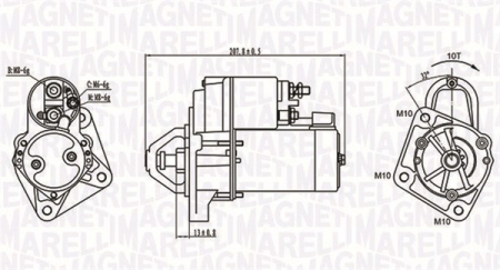 Alternatoare Electromotoare - Electromotor potrivit FORD FIESTA V, KA, STREET KA 1.3/1.6 1996-2008 - (12V, 1,1kW)