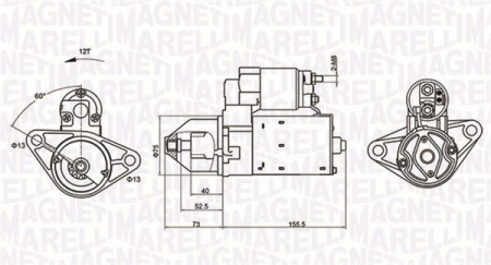 Electromotor (12V, 1,1kW) MG MG TF, MG ZR, MG ZS, MGF; ROVER 200, 25, 400, 45 1.6/1.8/2.5 intre 1995-2009