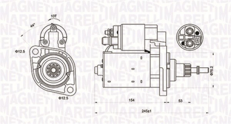 Electromotor (12V, 1,1kW) potrivit AUDI A3, TT; FORD GALAXY I; SEAT ALHAMBRA, CORDOBA, IBIZA II, TOLEDO I; SKODA OCTAVIA I; VW GOLF IV, GOLF V, POLO III CLASSIC 1.8/2.0 11.93-03.10