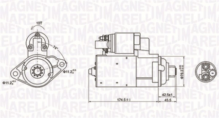 Alternatoare Electromotoare - Electromotor potrivit AUDI A3, TT; SEAT ALTEA, ALTEA XL, LEON, TOLEDO III; VW EOS, GOLF PLUS V, GOLF V, GOLF VI, JETTA III, SCIROCCO III, TOURAN 1.4/1.8/2.0 2004-2017 - (12V, 1,1kW)