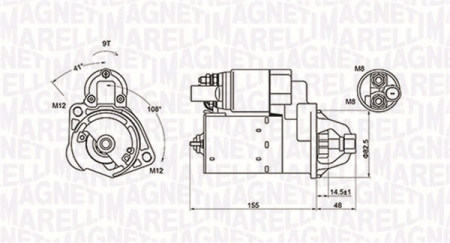 Alternatoare Electromotoare - Electromotor potrivit AUDI A4 ALLROAD B8, A4 B5, A4 B6, A4 B7, A4 B8; SEAT EXEO, EXEO ST; SKODA SUPERB I; VW PASSAT B5.5 1.6/1.8/2.0 2000-2016 - (12V, 1,1kW)