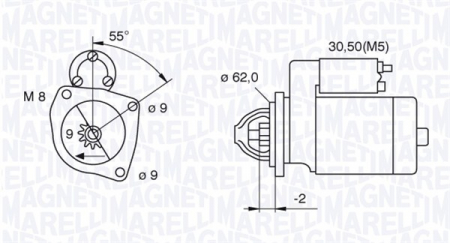 Electromotor (12V, 1,1kW) potrivit CITROEN AX, BERLINGO, BERLINGO MULTISPACE, BERLINGO/MINIVAN, BX, C15, C15/MINIVAN, C2, C3 I, C3 II, C3 PLURIEL, C4, C4 I, C-ELYSEE, NEMO 1.0-2.0 10.82- [0]