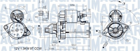 Alternatoare Electromotoare - Electromotor potrivit FIAT DOBLO, FIORINO/MINIVAN, GRANDE PUNTO, IDEA, PANDA/HATCHBACK, PUNTO, PUNTO EVO, PUNTO EVO/HATCHBACK, PUNTO/HATCHBACK, STRADA; LANCIA MUSA 1.3D dupa 2003 - (12V, 1,1kW)