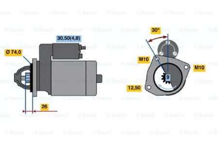 Electromotor potrivit AUDI A6, A8, Q7; VW TOUAREG 2.0D-6.0 2003-2018 - (12V, 1,4kW) [4]
