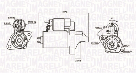 Alternatoare Electromotoare - Electromotor potrivit AUDI A4 B5, A4 B6, A4 B7, A6 C4, A6 C5, A8 D2, A8 D3, ALLROAD C5, CABRIOLET B3; SKODA SUPERB I; VW PASSAT B5, PASSAT B5.5 2.4-4.2 1992-2008 - (12V, 1,4kW)