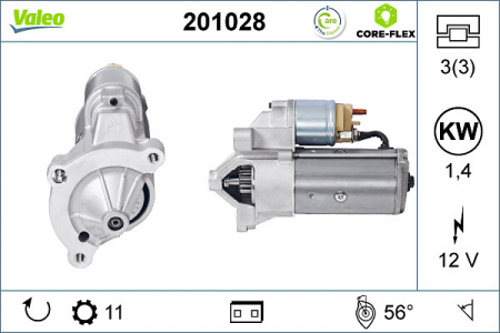 Alternatoare Electromotoare - Electromotor potrivit CITROEN BERLINGO, BERLINGO/MINIVAN, C15/MINIVAN, C4, C4 I, C5 I, C5 II, C5 III, C8, C-CROSSER, EVASION, JUMPER I, JUMPY I, JUMPY II, XANTIA 1.4-2.2D dupa 1989 - (12V, 1,4kW)