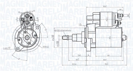 Electromotor (12V, 1,4kW) potrivit VW CORRADO, GOLF II, PASSAT B2, PASSAT B3/B4 1.6-2.0 01.81-05.97