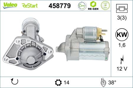 Electromotor (12V, 1,6kW, reconditionat) potrivit OPEL VIVARO B; RENAULT TRAFIC III 1.6D 05.14- [2]