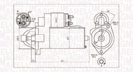 Electromotor (12V, 1,7kW) potrivit AUDI 80 B2, 80 B3, 80 B4, 90 B3, A4 B5, A4 B6, A4 B7, A6 C4, A6 C5; FERRARI 328 GTS, MONDIAL; SEAT ALHAMBRA, CORDOBA, CORDOBA VARIO 1.6D-3.4 08.80-06.08 [0]