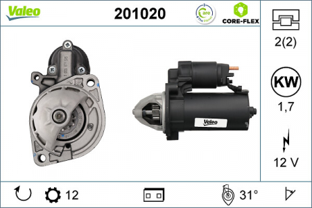 Electromotor potrivit MERCEDES C (CL203), C T-MODEL (S203), C T-MODEL (S204), C (W203), C (W204), CLC (CL203), CLK (C209), E T-MODEL (S210), E T-MODEL (S211), E (W210) 2.1D-3.5 dupa 1999 - (12V, 1,7kW [2]
