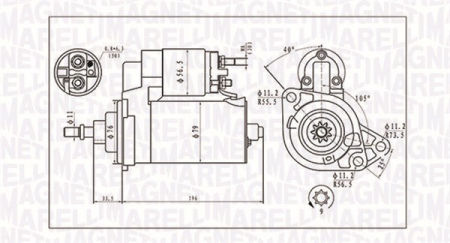 Alternatoare Electromotoare - Electromotor potrivit VW CADDY I, GOLF II, JETTA II, PASSAT, TRANSPORTER III, TRANSPORTER IV 1.6D-2.8 1981-2003 - (12V, 1,7kW)
