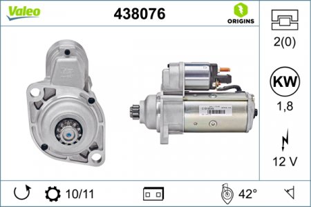 Electromotor potrivit AUDI A2, A3; FORD GALAXY I; SEAT ALHAMBRA, AROSA, CORDOBA, CORDOBA VARIO, IBIZA II, IBIZA III, LEON, TOLEDO I, TOLEDO II; SKODA FABIA I 1.4D-2.8 1988-2010 - (12V, 1,8kW) [2]