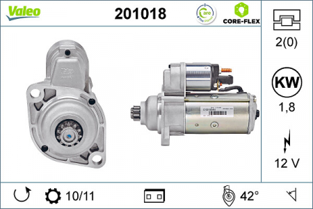 Electromotor (12V, 1,8kW) potrivit AUDI A2, A3; FORD GALAXY I; SEAT ALHAMBRA, AROSA, CORDOBA, CORDOBA VARIO, IBIZA II, IBIZA III, LEON, TOLEDO I, TOLEDO II; SKODA FABIA I 1.4D-2.8 08.88-12.10 [0]