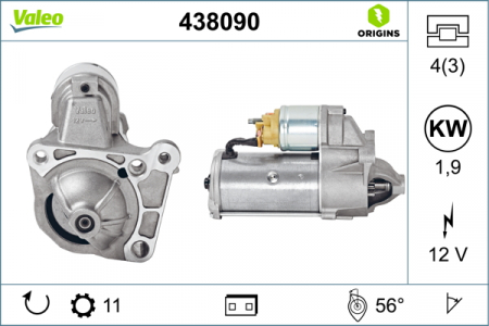 Alternatoare Electromotoare - Electromotor potrivit MITSUBISHI CARISMA, SPACE STAR; NISSAN INTERSTAR, PRIMASTAR, PRIMERA; OPEL MOVANO A, VIVARO A; RENAULT ESPACE IV, GRAND SCENIC II, LAGUNA II 1.9D/2.0/2.5D dupa 2000 - (12V, 1,9kW
