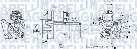Alternatoare Electromotoare - Electromotor potrivit VOLVO S40 I, V40; NISSAN INTERSTAR, PRIMASTAR, PRIMERA; OPEL MOVANO A, VIVARO A; RENAULT ESPACE IV, GRAND SCENIC II, LAGUNA I, LAGUNA II, MASTER II 1.9D dupa 1999 - (12V, 1,9kW)