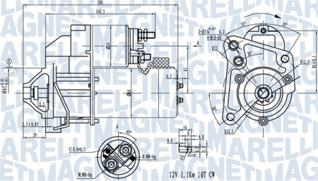 Electromotor potrivit VOLVO 440, 460, 480; RENAULT CLIO I, CLIO I/HATCHBACK, CLIO II, CLIO II/HATCHBACK, ESPACE III, KANGOO, KANGOO EXPRESS, LAGUNA I, MEGANE I 1.2-2.0 dupa 1985 - (12V, 1kW) [2]