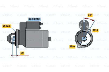 Electromotor potrivit MERCEDES UNIMOG, 190 (W201), C T-MODEL (S203), C (W203), CABRIOLET (A124), CLK (C209), COUPE (C124), E T-MODEL (S124), E (W124), E (W210), E (W211) 2.0D-3.2D - (12V, 2,2kW) [3]