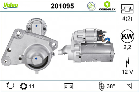 Electromotor (12V, 2,2kW) potrivit DS DS 3, DS 4; CITROEN BERLINGO, BERLINGO MULTISPACE, BERLINGO/MINIVAN, C2, C3 AIRCROSS II, C3 I, C3 II, C3 PICASSO, C4, C4 AIRCROSS, C4 CACTUS 1.4D-2.2D 11.03- [2]