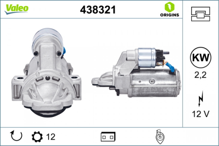 Alternatoare Electromotoare - Electromotor potrivit FORD TOURNEO CUSTOM V362, TRANSIT, TRANSIT CUSTOM V362, TRANSIT TOURNEO, TRANSIT V363 2.2D-2.4D dupa 2006 - (12V, 2,2kW)