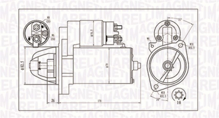Electromotor potrivit MERCEDES C (CL203), C T-MODEL (S203), C (W203), CLK (C209), E T-MODEL (S124), E T-MODEL (S210), E T-MODEL (S211), E (W124), E (W210), E (W211) 2.0D-3.4D dupa 1993 - (12V, 2,2kW) [2]