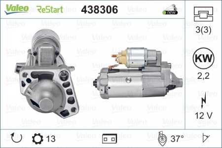 Alternatoare Electromotoare - Electromotor potrivit VOLVO S60 II, S80 II, S90 II, V40, V60 I, V60 II, V70 III, V90 II, XC40, XC60 I, XC60 II, XC90 II 1.5-2.0H dupa 2009 - (12V, 2,2kW)