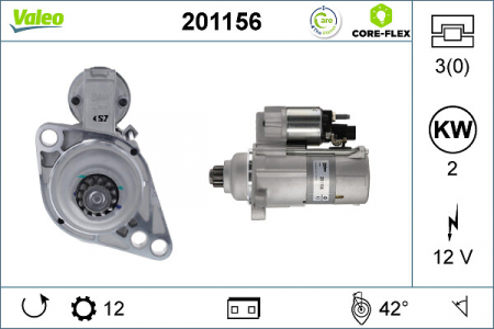Alternatoare Electromotoare - Electromotor potrivit AUDI A1, A3; SEAT ALTEA, ALTEA XL, IBIZA IV, IBIZA IV SC, IBIZA IV ST, LEON, TOLEDO IV; SKODA FABIA II, OCTAVIA II, RAPID, ROOMSTER 1.2-2.0D dupa 2005 - (12V, 2kW)