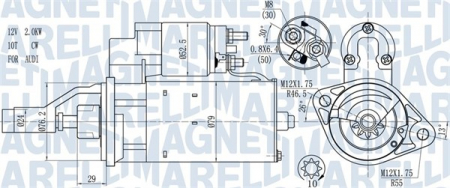 Electromotor potrivit AUDI A4 B5, A4 B6, A4 B7, A6 C5, A8 D2, ALLROAD C5 2.5D 1997-2006 - (12V, 2kW) [2]