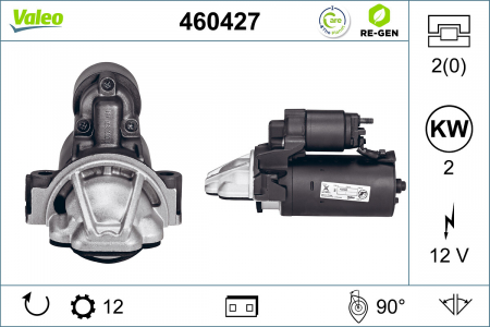 Electromotor (12V, 2kW) potrivit CITROEN JUMPER II; FIAT DUCATO; FORD TOURNEO CUSTOM V362, TRANSIT, TRANSIT CUSTOM V362, TRANSIT TOURNEO; LAND ROVER DEFENDER; PEUGEOT BOXER 2.2D/2.4D/3.2D 04.06- [0]