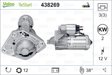 Alternatoare Electromotoare - Electromotor potrivit NISSAN QASHQAI I, QASHQAI II; OPEL VIVARO B; RENAULT FLUENCE, GRAND SCENIC III, GRAND SCENIC IV, KADJAR, MEGANE, MEGANE III, MEGANE IV, SCENIC III 1.6D dupa 2011 - (12V, 2kW)