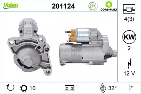 Electromotor potrivit OPEL MOVANO A; RENAULT MASTER II 2.2D/2.5D dupa 2000 - (12V, 2kW) [2]