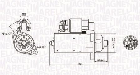 Electromotor (12V, 2kW) potrivit SEAT CORDOBA, IBIZA III; SKODA FABIA I, FABIA I PRAKTIK, ROOMSTER, ROOMSTER PRAKTIK; VW FOX, POLO, POLO IV 1.4D/1.9D 11.99-04.12